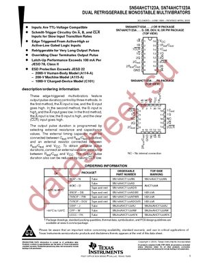 SN74AHCT123ADRE4 datasheet  